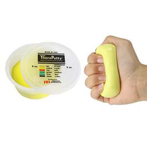 CanDo 10-2611 Theraputty Plus Hand Exercise Putty, Yellow, 3oz, X-Soft