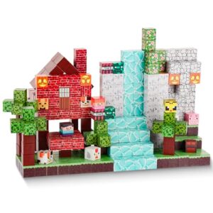 CEEHUONG Magnetic Building Blocks,10PCS Toy Figures & 10PCS Weapons, 150PCS Educational Toys for Kids
