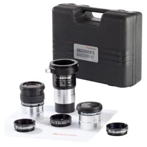 Celestron Observers Telescope Accessory Kit – 1.25" Eyepieces & Filters