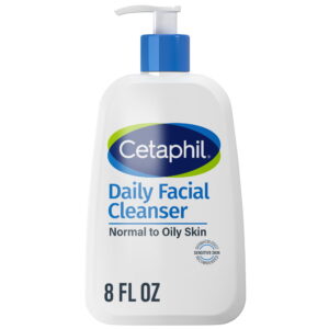 Cetaphil Daily Facial Cleanser Face Wash for Sensitive, Normal to Oily Skin, 8 fl oz