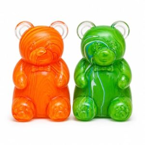 Chiidou 2-Pack Gummy Bear Squishy Toys, Slow-Rising Sensory Fidgets