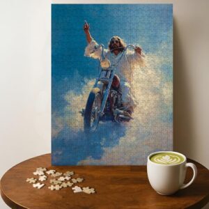 Christian Jigsaw Puzzle - 500 Pieces Wooden Puzzle for Adults, Wall Art Gift, Finished Size: 20 x 15 Inch
