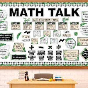 CHUNNIN Eucalyptus Math Talk Bulletin Board Set Back to School Decorations