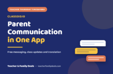 Teacher Thursday Timesavers, ClassDojo for parent communication, free messaging, class updates and translation