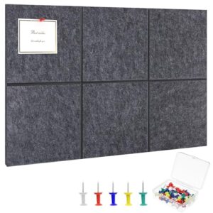 Cork Board Alternative 28" x 19", 6 Pack Felt Bulletin Boards, Pin Board