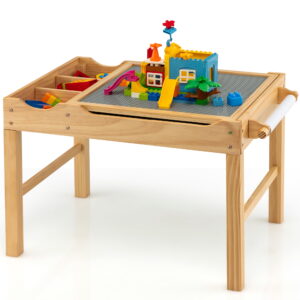 Costway Kids Multi Activity Play Table, Natural