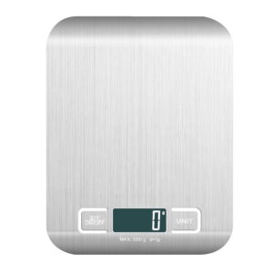 Cowin Food Scale Digital Kitchen Scale with 1g/0.05oz Precise Graduation, 5 Units LCD Display Scale for Cooking/Baking in KG, G, oz, ml, and lb, Easy Clean Stainless Steel and Tempered Glass