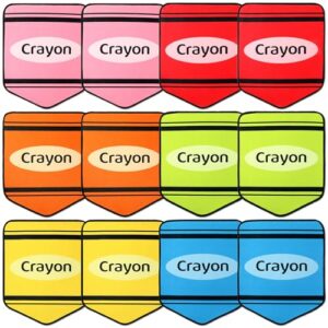 Crayon Carpet Seats 14X17 Inch Colorful Classroom Carpet Rugs Non Slip Floor Mats Back to School Crayon Cushions Decor for Preschool Kindergarten Daycare Elementary School Learning Play Areas 12PCS