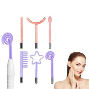 Cxenog Replacement Glass Tube 6PCS Set for Beauty Tools, Snap-On Attachments Wand Compatible with Personal Care Devices