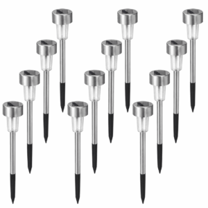 DAYBETTER 12 pack Solar Lights Outdoor, LED Solar Waterproof Pathway Lights for Garden, Patio, Yard, Walkway