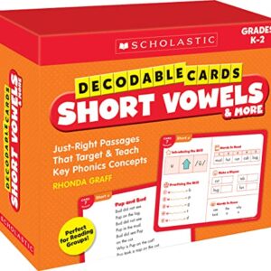 Decodable Cards: Short Vowels & More