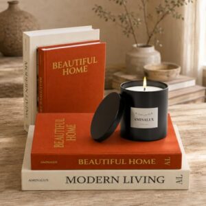 Decorative Books for Home Decor with Storage – Set of 2 Faux Linen Book Boxes with Aesthetic Covers – Enhance Your Coffee Table, Bookshelf Decor – Hidden Storage for Photos, Keepsakes, and Jewelry
