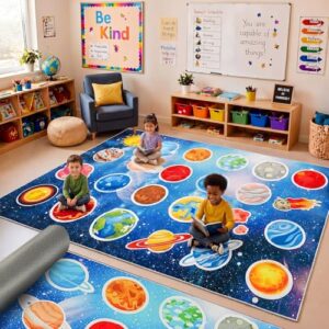 Drydiet Space Classroom Rug 7.6 x 12 ft Large Classroom Carpet