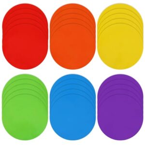 DTOFOOT 30Pcs Dry Erase Dots for Classroom Tables, 11in Vinyl Table Spots | Removable Dry Erase Circles for Classroom Tables, 6 Vibrant Colors Table Dots for Classroom Office School Teachers Supplies