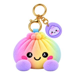 Dumpling Stress Boll Keychain Plush Bun Fidget Toys for Adults | Soft Plush Stress Relief Toys, Cute Dumpling Stress Balls, Slow Rise Squishy Fidget Toy for Anxiety Relief