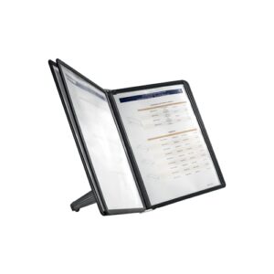 Durable Desktop Sherpa Reference System, 5 Double-Sided Panels, Black | 5 Double-Sided Panels in Black, Letter-Size 8.5" x 11" Inches, SHERPA SOHO Design Desk Reference Organizer