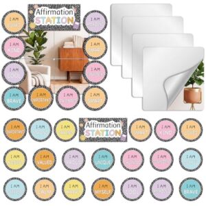 Eaasty 25 Pcs Affirmation Station Classroom Mirrors Composition Decor