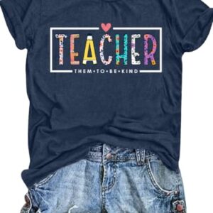 Eatbook Teacher Shirts for Women Happy Back to School Teach Shirt Gifts