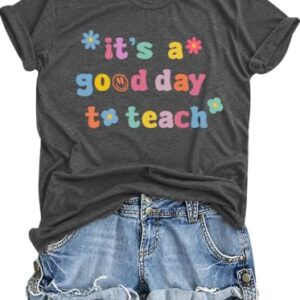 Eatbook Teacher Shirts for Women Happy Back to School Teach Shirt Gifts