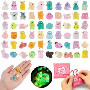 Eichopmen 50Pcs Glow in The Dark Mini Resin Animals, Mystery Blind Bags