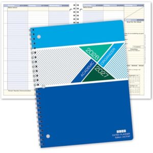 Elan Publishing Company Student Academic Organizer - 8.5" x 11" Weekly View; Dated for 2026-2027 Academic Year (Blue)