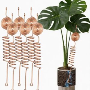Electroculture Copper Gardening Antenna Kit，10-Gauge 99% Copper Wire Electroculture Plant Stakes Tensor Rings Kit (6 Pack)