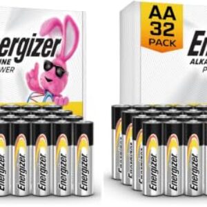 Energizer AA Batteries Alkaline Power, 32 Count Alkaline Double A Battery Pack (Pack of 2)