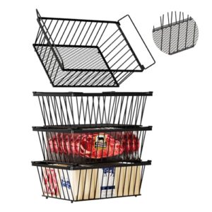 Enhanced Leak-Proof Bottom, Freezer Organizer Bins for 5 Cu.Ft,4 Pack
