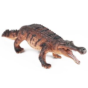 EOIVSH Large Alligator Toy, 10.4 inch Wild Life Alligator Figurine with Moveable Jaw, Crocodile Figure Toy for Boys and Girls, Gift for Kids 3+