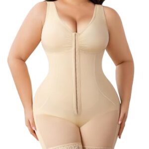 Fajas Colombianas Moldeadoras Postpartum Shapewear Tummy Control for Women | High Compression Shapewear with Bust Support, Tummy Control, Butt-Lifting Panels and Zippered Crotch for Everyday Shaping