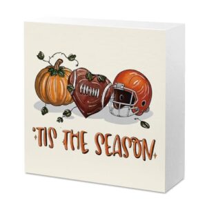Fall Football Pumpkin Decor Fall Room Table Decor Sign Decorations for Room Bedroom Living Room Bathroom Kitchen Desk Thanksgiving Decorations