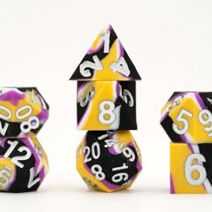 FanRoll 16mm Pride Sharp Edge Silicone Rubber Poly Dice Set: Nonbinary