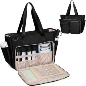 Fasrom Teacher Tote Bag, Teacher Handbag with 15.6 Inch Laptop Compartment