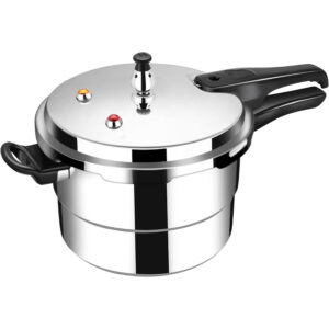FUKDOBOU 7.4 QT Aluminum Pressure Cooker Nonstick, Explosion-Proof Fast Cooking Cookware, Large-Capacity High Pressure Pot for Electric Stovetop