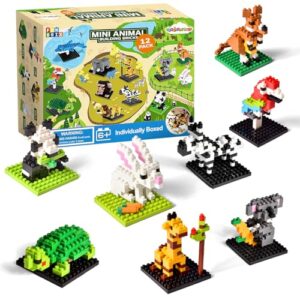 FUN LITTLE TOYS 12 Pack Mini Animal Building Blocks Party Favors for Kids