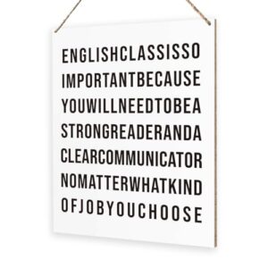 Funny English Teacher Classroom Decor for Middle School, High School Wall Art, English Lit, Middle School Language Arts, Funny Grammar Sign 8 x 10 inches