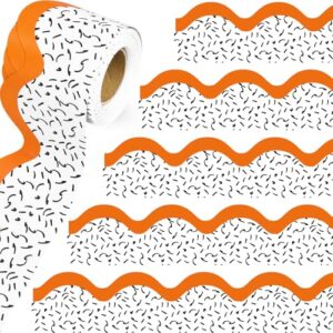 Fuutreo 32.8 Ft Halloween Bulletin Border Classroom Decor | White Bulletin Board Borders for Classroom Office Party, Trim Strips for School Wedding Wall Decor