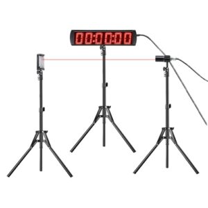 GAN XIN Indoor Wired Laser Timer for Training,LED Stopwatch Race Clock,Racing Timer,Skating Track and Field Running for Sprints Bike Motorcycle