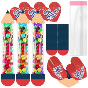 Gersoniel 50 Pcs Back to School Crafts Kit Pencil Candy Bags for Kids