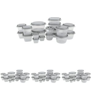 GoodCook EveryWare Food Storage Container Set, BPA-Free Plastic,Click & Fresh Lid,Assorted Sizes w/Integrated Measurements,Durable & Secure Containers-Leftovers,40 Piece Food Storage Set (Pack of 4)
