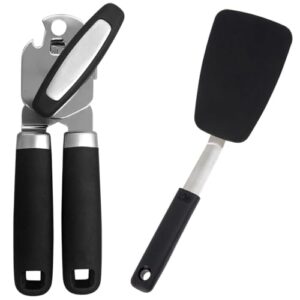 GORILLA GRIP Can Opener, OneSize, Black and Spatula, 11.6x3, Black Bundle