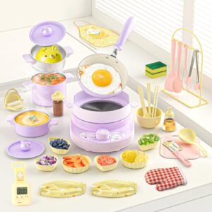 Gotoofun Kids Cooking Set Real Mini Kitchen- Purple