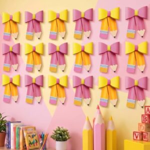 Gueevin 30 Pcs Pastel Bow Classroom Decorations Back to School Decor