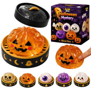 Halloween Spooky Ghost Dumpling Squishies, 2026 New Spooky Ghost Fidget Toys with Steamer Stress Balls Stress Relief Fidget Sensory for Holiday & Birthday Gifts(A002)