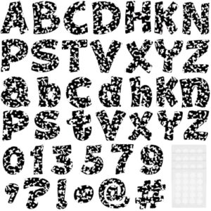 Harloon 216 Pcs 4 Inch Composition Notebooks Bulletin Board Letters Cutout Alphabet Number Punctuation Symbols Combo Set with Adhesive for Classroom Wall Kindergarten Decor