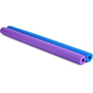 Hollowfly 2 Pack Jumbo Pool Noodles Floating Pool Noodles Foam Tube Large Hollow Floating Training Device Swimming Craft Projects Padding Bumper(55 x 3.5 Inch,Blue and Purple)