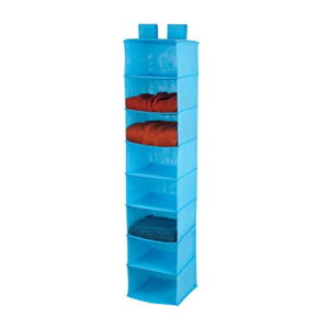 Honey-Can-Do 8-Shelf Non-Woven Hanging Closet Organizer, Ocean Blue