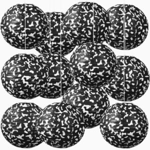 Honoson 12 Pcs Composition Classroom Decorations 10 Inch Composition Paper Lanterns Black and White Hanging Decorative Paper Lanterns Back to School Classroom Ceiling Decorations for School Supplies