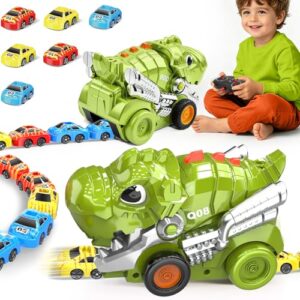 Intoypad RC Dinosaur Snake Game with Music Fun Dino Magnetic Eating Car Toy
