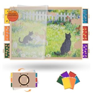 Join&Joy 1500 Piece Puzzle Board Pro, with 6 Drawers & Cover, 34"x25"